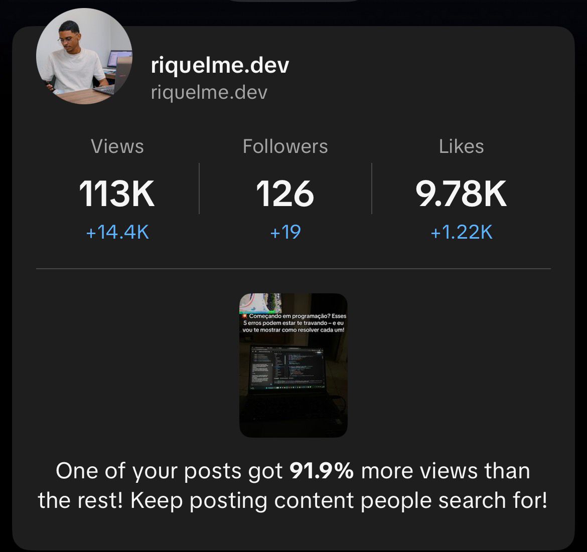 Análise completa de métricas